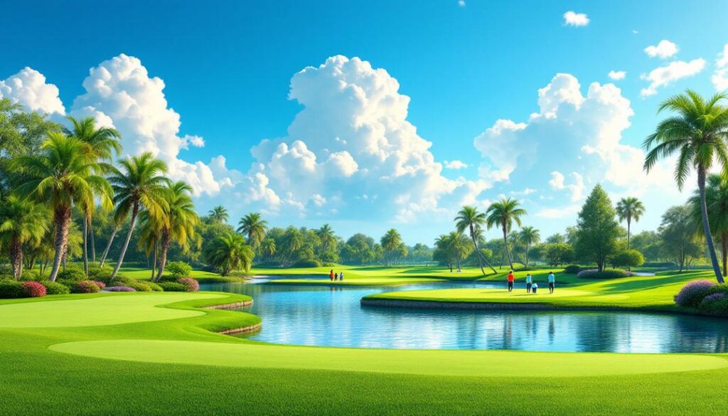 A picturesque course with wide fairways and scenic water features, highlighting the best golf courses in Haines City.