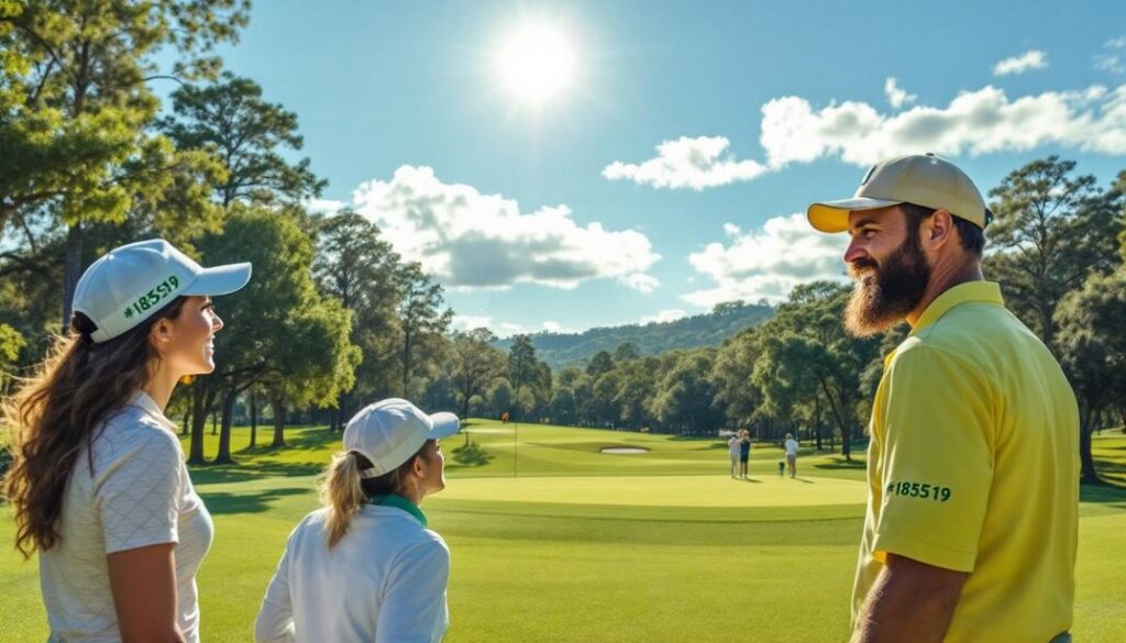 A scenic view of players on the greens under the morning sun, reflecting the charm of the best golf courses in Tallahassee.