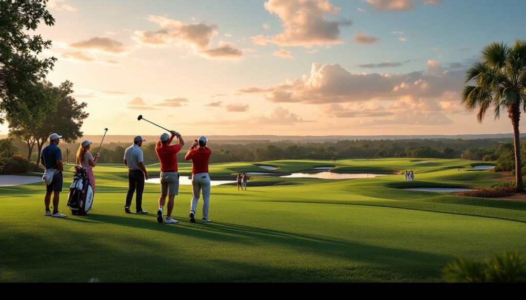 A tranquil sunset enhances the beauty of one of the best golf courses in Punta Gorda.