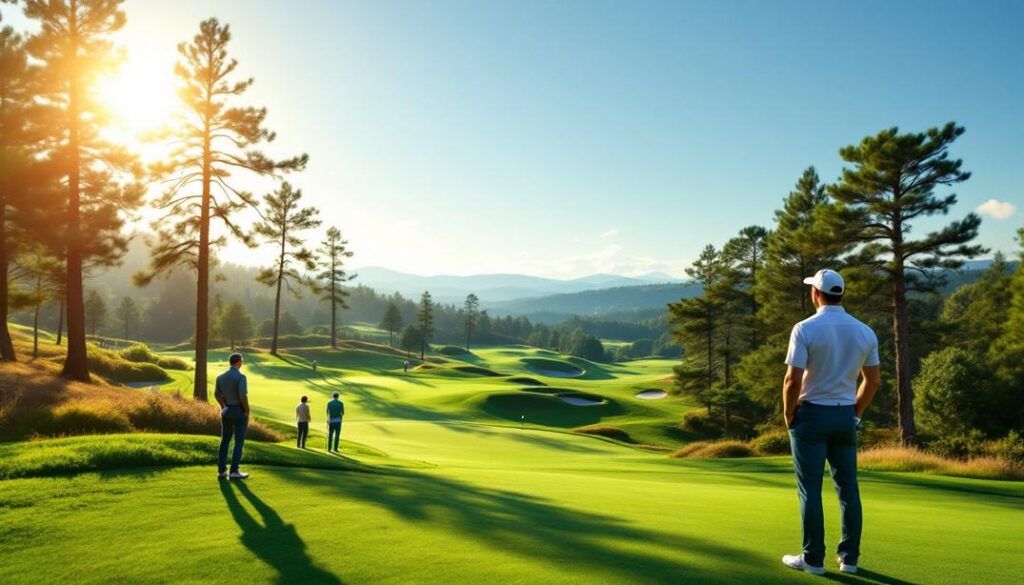 Towering pines and an open landscape showcase the natural beauty of one of the best golf courses in Pine Hills.